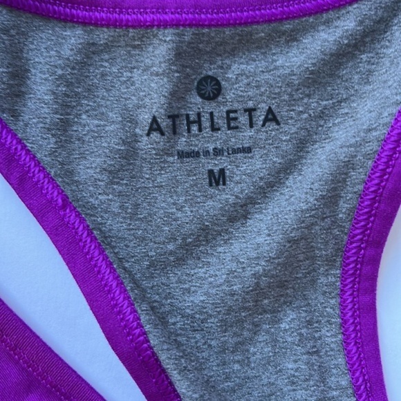 Athleta Colorblock Chi Racerback Athletic Tank in Dark Razzle Size M - Picture 8 of 9